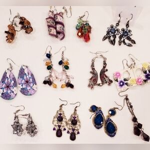 Lot #8 New & Used LARGE Earrings 12 Pairs GREAT TO BUNDLE W/MORE